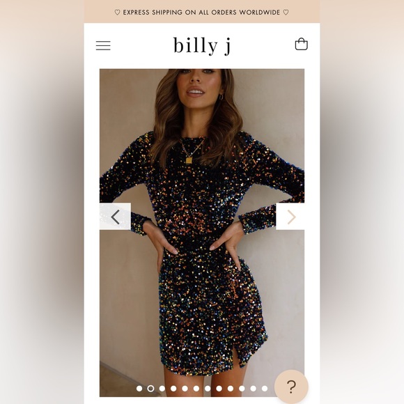 Billy J Felicia Mini Dress Navy/Multi Sz 6 (XS) - Picture 1 of 6